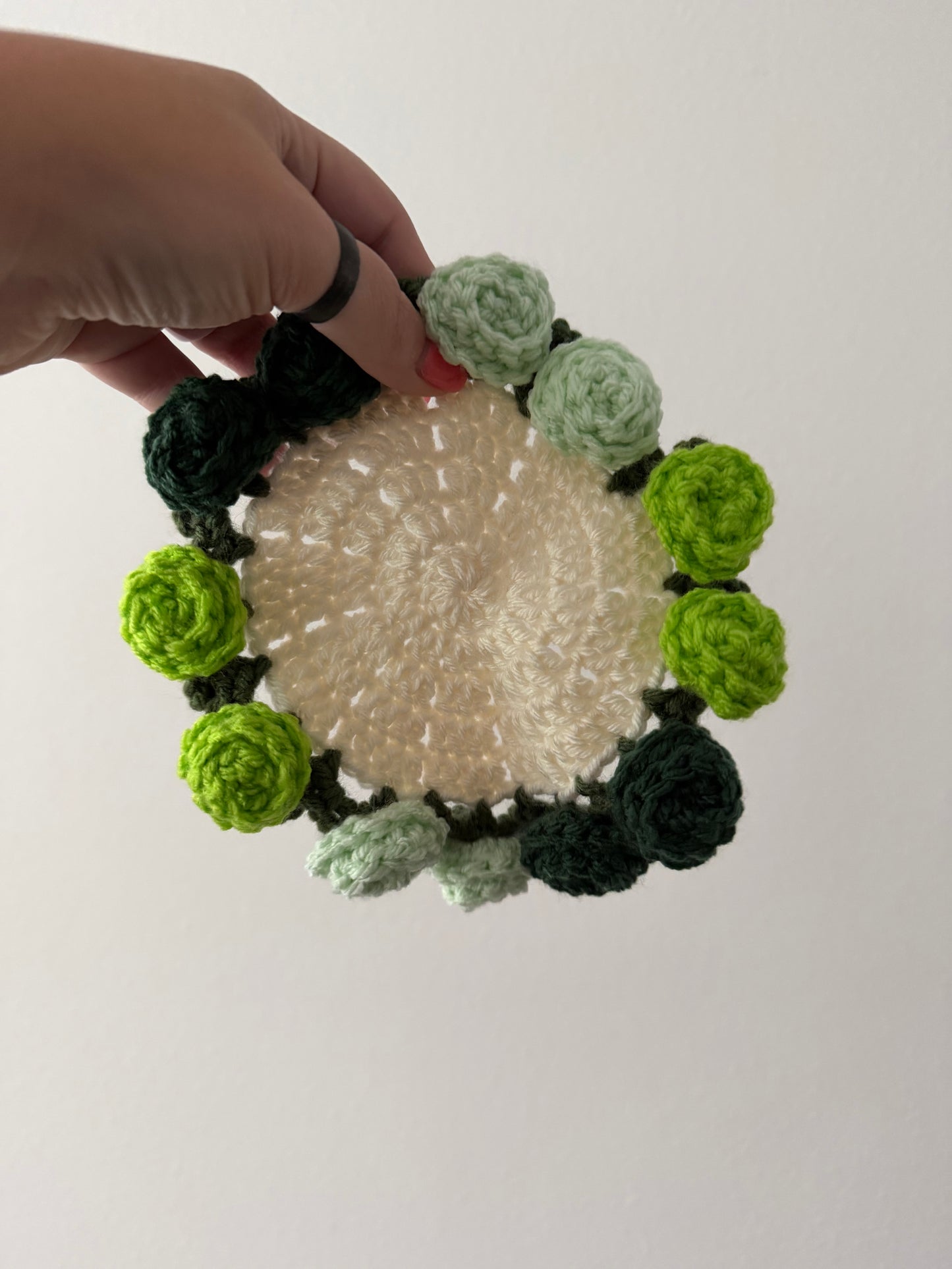 Rose coffee cup mat